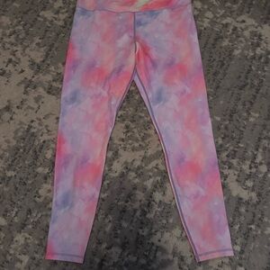 ZYIA Pink and Purple Tie-Dye Leggings